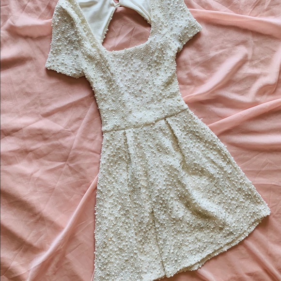 Just Me Dresses & Skirts - Just me. cocktail white dress. Brocade. Size small